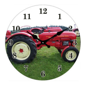 Clock French Country Wall Small Clocks 17cm RED TRACTOR