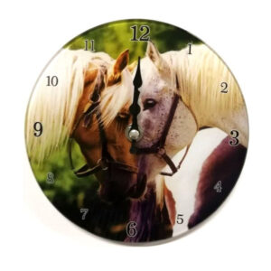 Clock French Country Wall Clocks 17cm HORSES HEADS Small