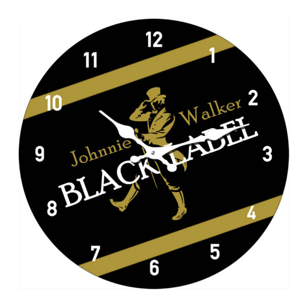 Clock French Country Wall Clocks 17cm JOHNNY WALKER BLACK Small