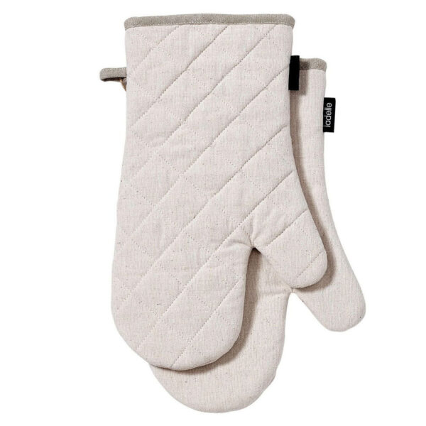 Ladelle Eco Recycled Natural Oven Gloves Set of 2 for Hot Oven