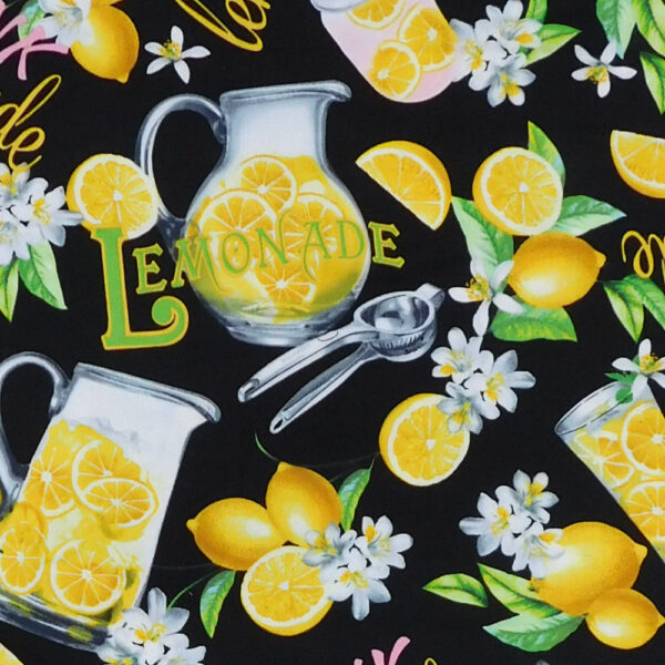 Patchwork Quilting Sewing Fabric LEMONS ALLOVER 50x55cm FQ New