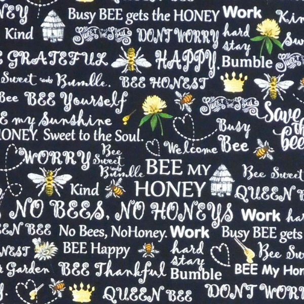 Patchwork Quilting Sewing Fabric HONEY BUSY BEE 50x55cm FQ New