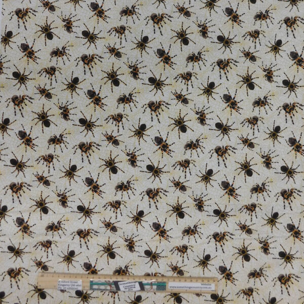 Patchwork Quilting Sewing Fabric TARANTULA SPIDERS 50x55cm FQ New