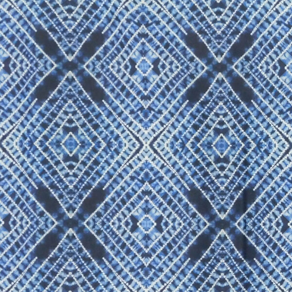 Patchwork Quilting Sewing Fabric SHIBORI BLUE DIAMONDS 50x55cm FQ New