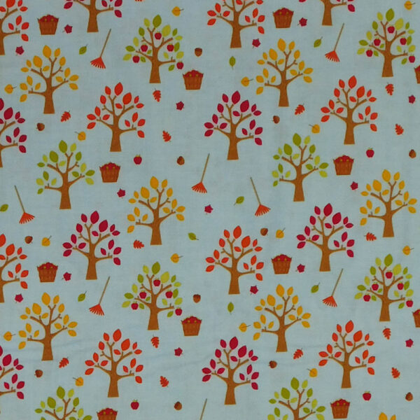 Patchwork Quilting Sewing Fabric HARVEST TREES 50x55cm FQ New