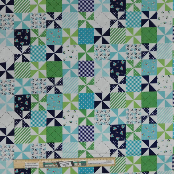 Patchwork Quilting Sewing Fabric COUNTRY GIRLS QUILT 50x55cm FQ New