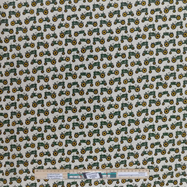 Quilting Sewing Fabric GREEN TRACTORS JOHN DEERE Allover Material 50x55cm FQ