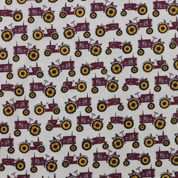 Quilting Sewing Fabric RED TRACTORS FARMALL Allover Material 50x55cm FQ