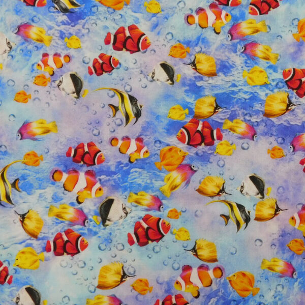 Quilting Sewing Fabric THE REEF FISH Allover Material 50x55cm FQ