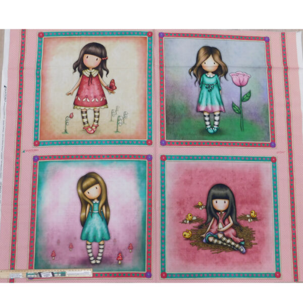 Patchwork Quilting Sewing Fabric GORGEOUS GIRL 3 Panel 90x110cm