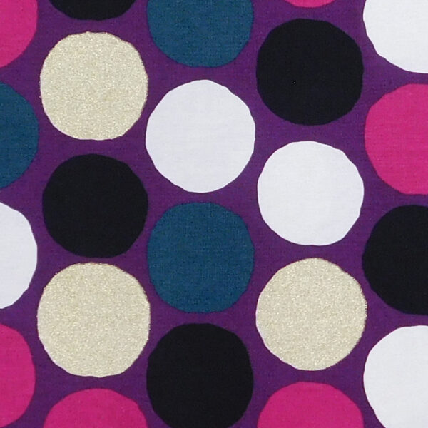 Quilting Sewing Fabric LARGE SPOTS PURPLE Allover Material 50x55cm FQ