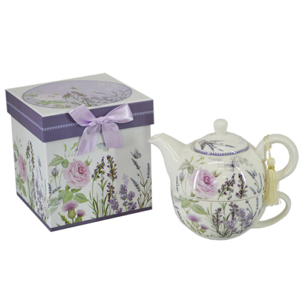 French Country Lovely Kitchen Tea For One LAVENDER China Teapot