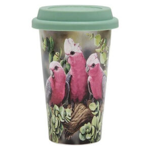 Ashdene Travel Tea Coffee Mug Cup Australian Birds Galah