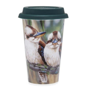 Ashdene Travel Tea Coffee Mug Cup Australian Fauna Kookaburras 2