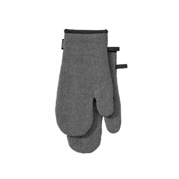 Ladelle Eco Recycled Charcoal Oven Gloves Set of 2 for Hot Oven