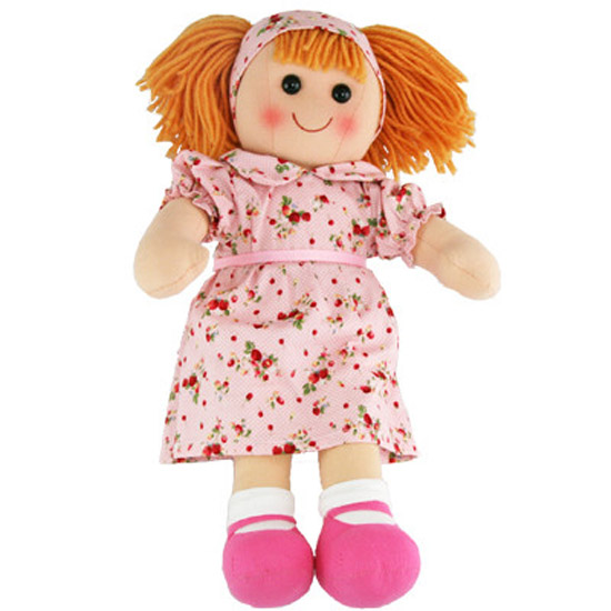 Hopscotch Lovely Soft Rag Doll MAISIE Pink Dress Doll Large 35cm