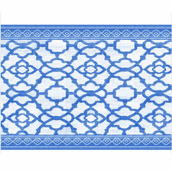 French Country Table Runner VINTAGE INDIGO BLUE 33x150cm