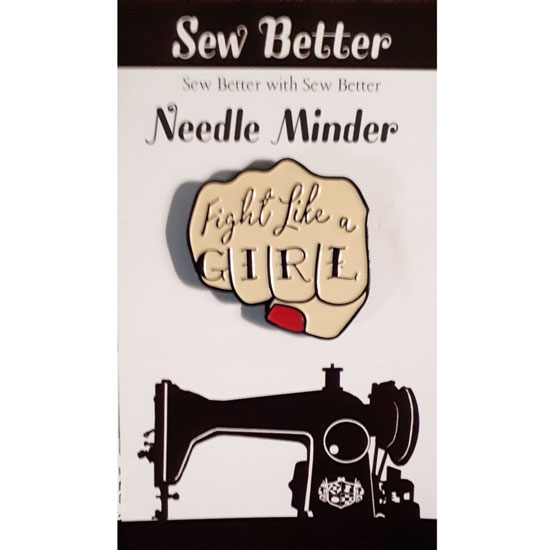 Sew Better Cross Stitch Needle Minder FIGHT LIKE A GIRL Keeper