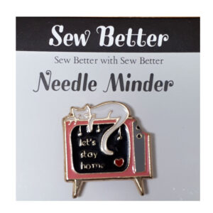 Sew Better Cross Stitch Needle Minder STAY HOME TV Keeper