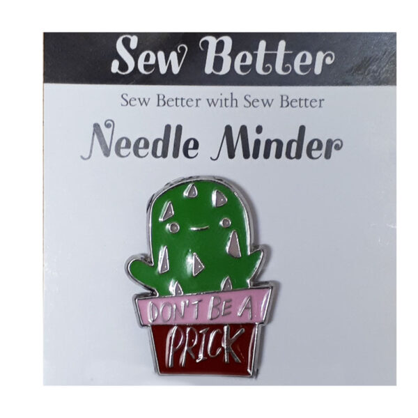 Sew Better Cross Stitch Needle Minder DON'T BE A PRICK CACTUS Keeper