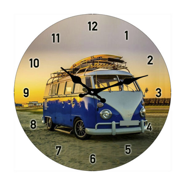 Clock French Country Vintage Inspired Wall Small BLUE KOMBI