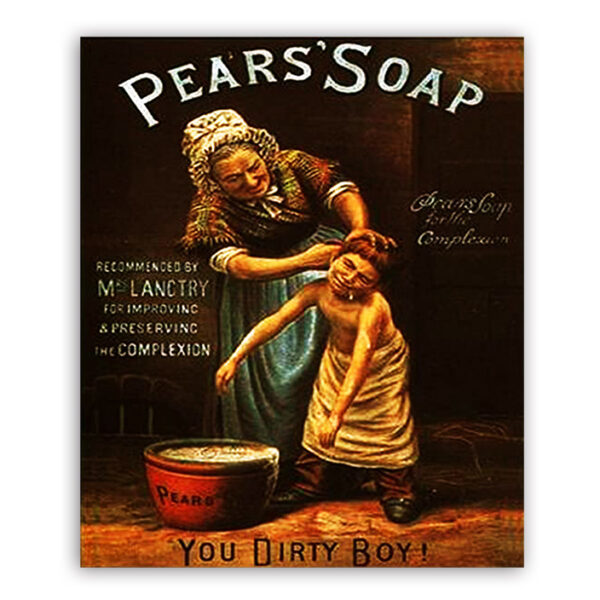 Country Metal Tin Sign Wall Art PEARS SOAP YOU DIRTY BOY Plaque