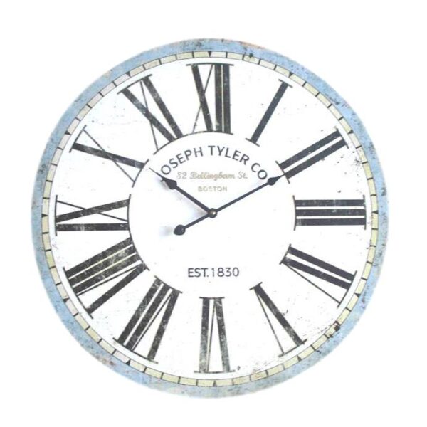 Clock French Country Vintage Inspired Wall 60cm JOSEPH TYLER MDF