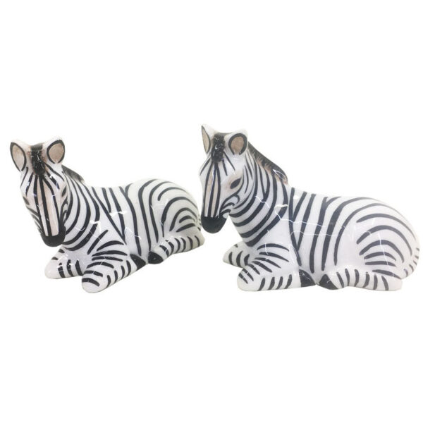 French Country Novelty Kitchen Dining ZEBRAS Salt and Pepper Set