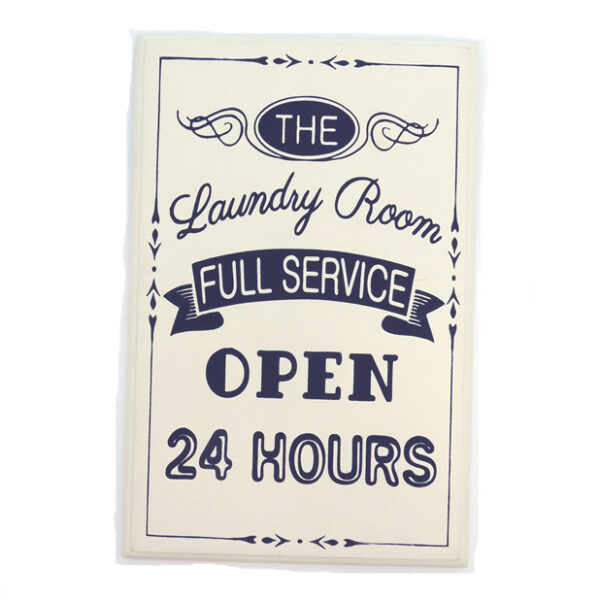 Country Wooden Printed Sign LAUNDRY ROOM FULL SERVICE Plaque