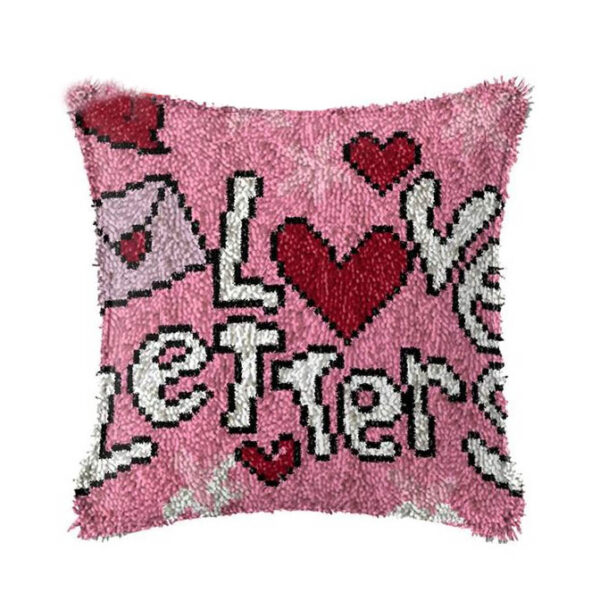 Crafting Kit LOVE LETTERS Latch Hook with Cushion Hook and Threads