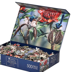 Australian Wildlife Bird and Floral Blue Wren Jigsaw Puzzle Ashdene