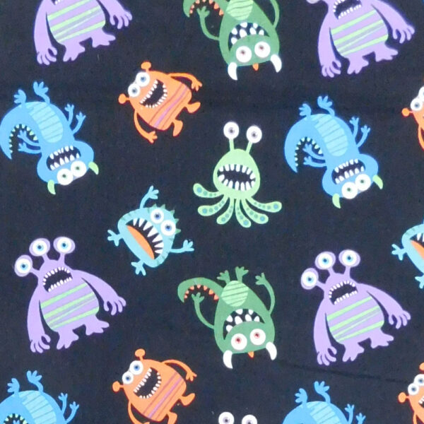 Patchwork Quilting Sewing Fabric Cute Monsters 50x55cm FQ Material