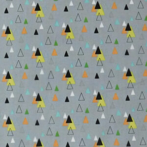 Patchwork Quilting Sewing Fabric Grey Triangles 50x55cm FQ Material