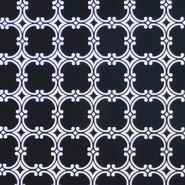 Patchwork Quilting Sewing Fabric Black and White Attract 50x55cm FQ