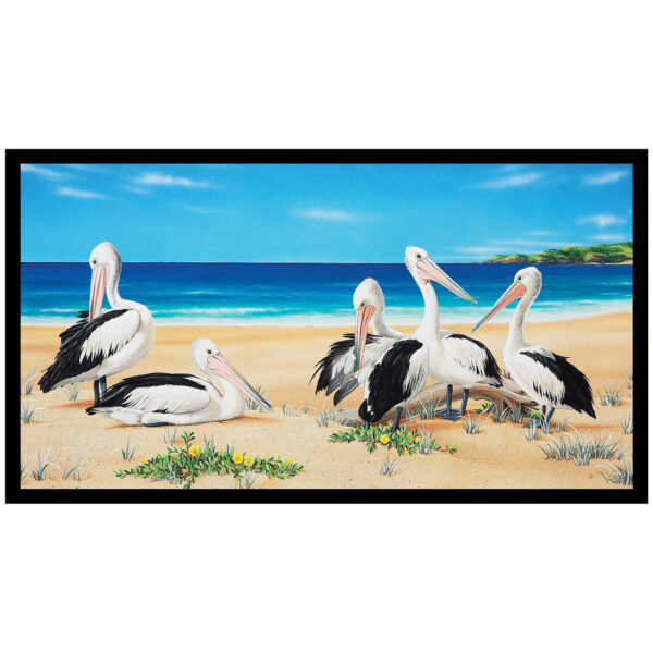 Patchwork Quilting Sewing Fabric Australian Pelicans Panel 59x110cm