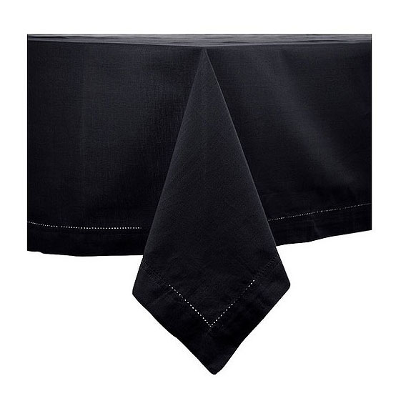 Country Table Cloth HEMSTITCH Tablecloth BLACK 150x230cm Rectangle