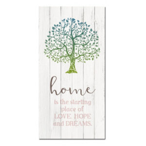 French Country Canvas Print Home Love Hope Dreams 40x80cm