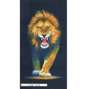 Patchwork Quilting Sewing Fabric African Lion Panel 60x110cm