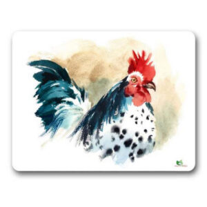 Gwen St Designs Kitchen Cork Backed Placemats AND Coasters Rooster Set 6