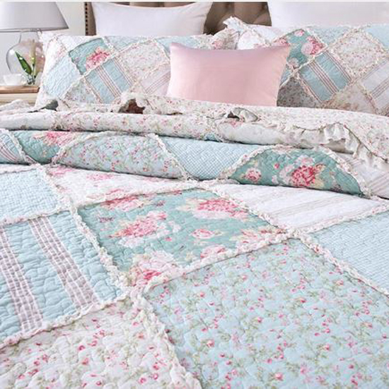 French Country Patchwork Bed Quilt Country Charm Coverlet Assort Sizes