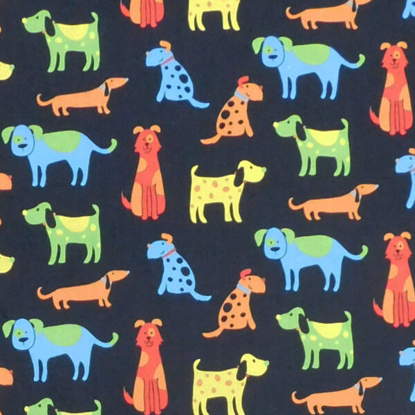 Quilting Patchwork Sewing Fabric Happy Paws Dogs Material 50x55cm FQ