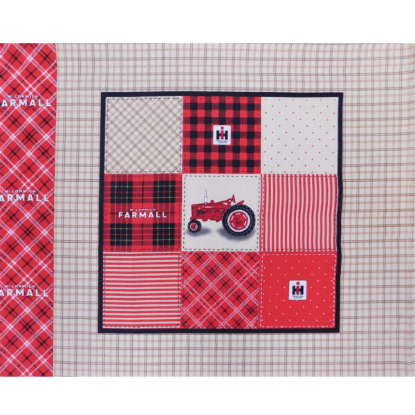 Patchwork Quilting Fabric Farmall Tractor Panel 45x110cm Material