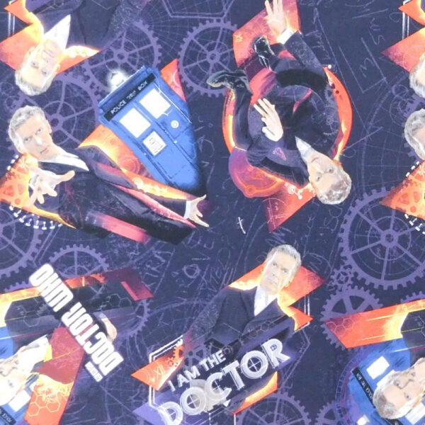 Quilting Patchwork Sewing Fabric I Am The Doctor Who 50x55cm FQ