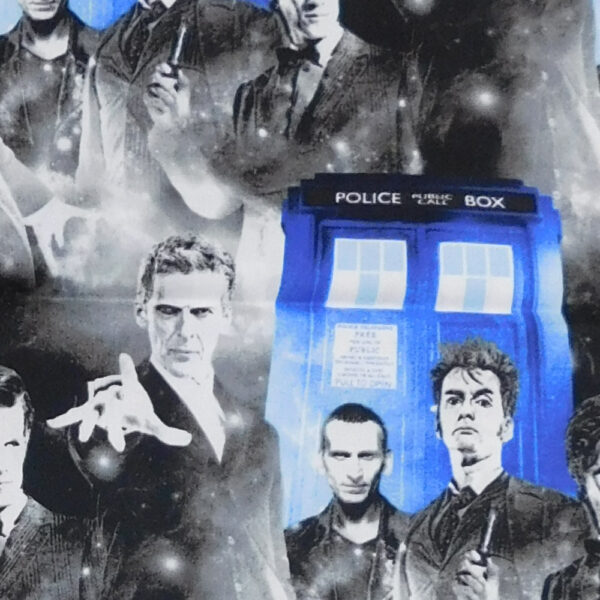 Quilting Patchwork Sewing Fabric Doctor Dr Who 50x55cm FQ