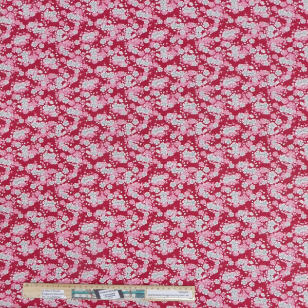Quilting Patchwork Sewing Fabric TILDA Woodland Aster Carmine 50x55cm FQ