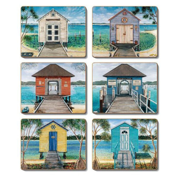 Country Kitchen BOATHOUSE Cinnamon Cork Backed Placemats Set 6