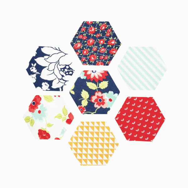 Moda Quilting Honey Comb Patchwork Shine On 1.5'' Hexagons Fabrics