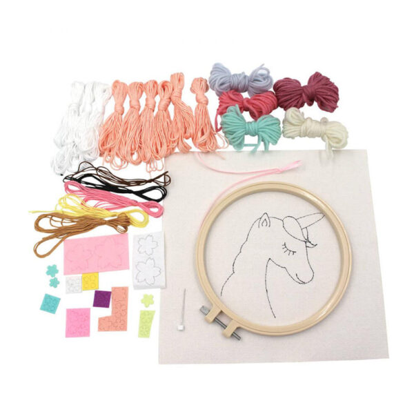 Birch Punch Needle Kit Kids Beginner Unicorn Inc Threads 15.24cm