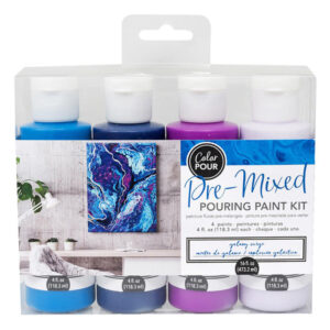 Premixed Pouring Paint Kit Set of 4 Colours Galaxy Surge DIY Canvas