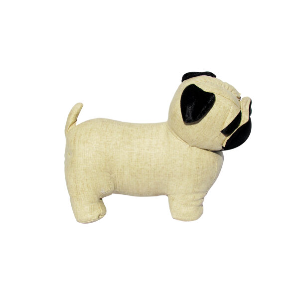 French Country Vintage Weighted CREAM PUG DOG Door Stopper